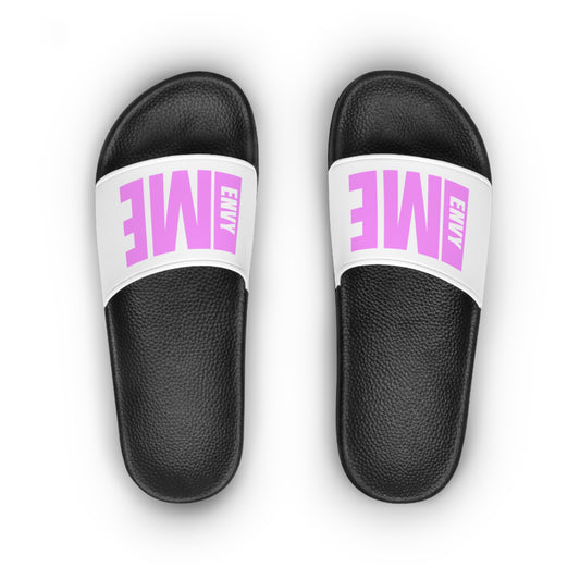ENVY ME Pink on White Logo Slides
