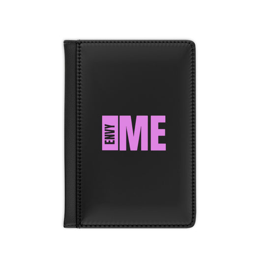 ENVY ME Pink on Black Logo Passport Cover