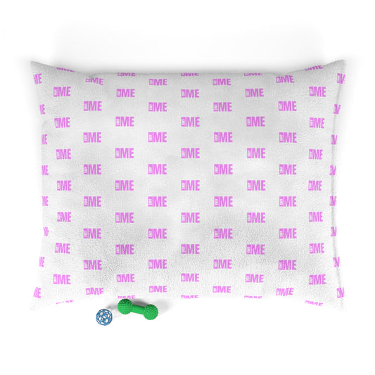 ENVY ME All Over Print Pink on White Pet Bed